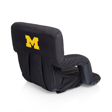 Picnic Time Family Of Brands NCAA Michigan Wolverines Ventura Reclining Stadium Seat with Back Support 618-00-179-344-0