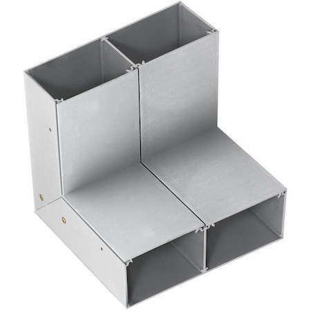 Hubbell Wiring Device-Kellems Internal Elbow Raceway, HBLALU5000 Series, 5.91 in W, 1.66 in H, 5.98 in L HBLALU5017N