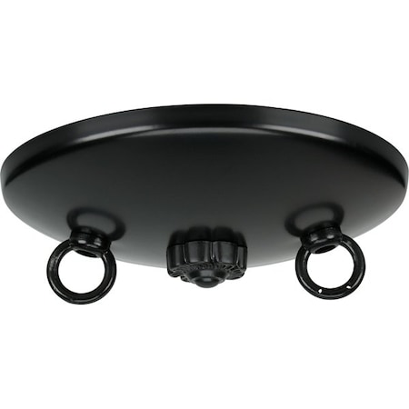 Satco Bath Swag Canopy Kit Black Finish 5in Diameter 3- 7/16in Holes Includes Hardware 10lbs Max 90/195