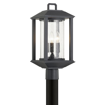 Troy Lighting Mccarthy 3 Light Post 8.5 In. Forged Iron P7285-FOR