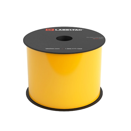 Labeltac LabelTac 4 and Pro Model High Performance 10-Year Vinyl Supply 3.5in x 150ft, Dark Yellow LT3518HP