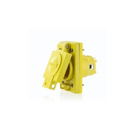 Leviton Watertight Straight Blade Receptacle, 6-20R, 20 A, 250V AC, Grounded 90W48-S