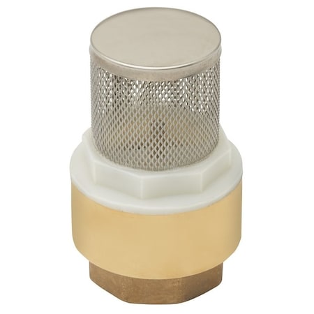 Westlake Pipe & Fittings 06-5134 Foot Valve with Strainer, 1 in Connection, FIP, Brass Body 101-325NL