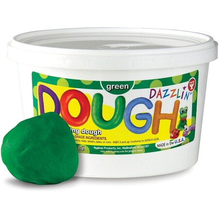 Hygloss Products Dazzlin Dough, Green, 3 lb. Tub, PK3 48302