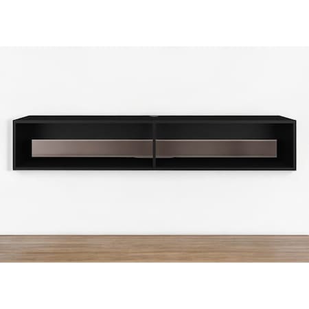 Homeroots 59" Black Floating Mount TV Stand 569213