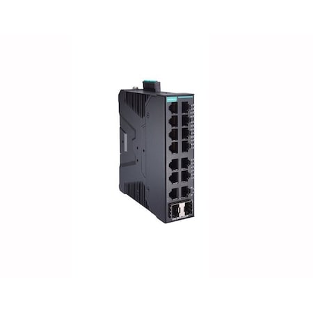 Moxa Smart Managed Ethernet switch with 14 10/100BaseTX ports, 2 100/1000BaseSFP SDS-3016-2GSFP
