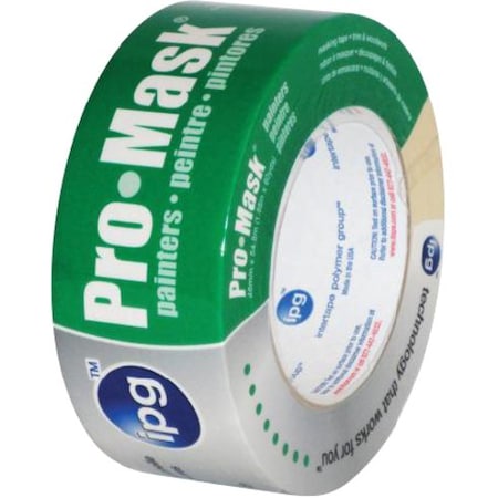 Intertape Masking Tape, 60 yd L, 34 in W, Crepe Paper Backing, Light Green 5802-.75
