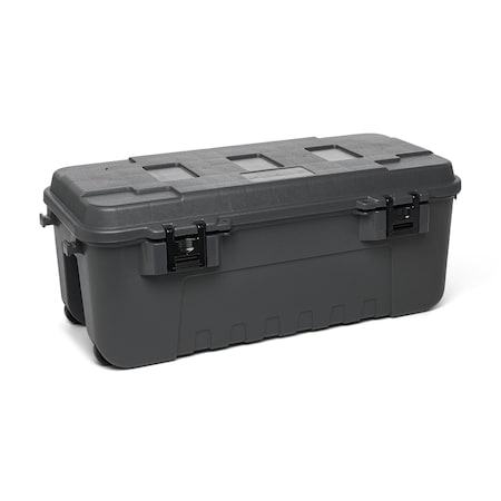 Plano Stackable Storage Trunk W/ Lid, 27 gal, 37-1/4 in L x 18 in W x 14 in H, Charcoal, Plastic PLAT19CHE