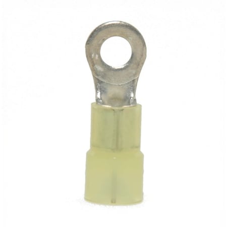 Hillsdale Terminal Ring Terminal, #8 Stud Size, 10 AWG, 600 V, Nylon Insulated, 1000 PK 50220N