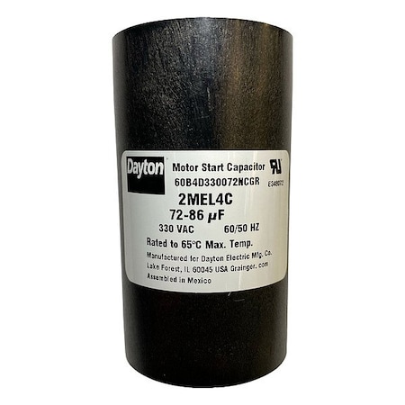 Dayton Motor Start Capacitor, Round 2MEL4