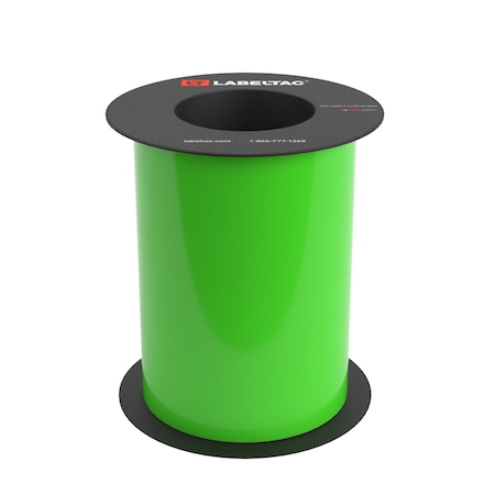 Labeltac Label Supply 7in x 75ft, Hi-Vis Green LT722-C