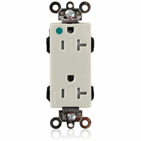Leviton IlluminatedDecora Receptacle, 20 Amp, 125 Volt MT163-ILT