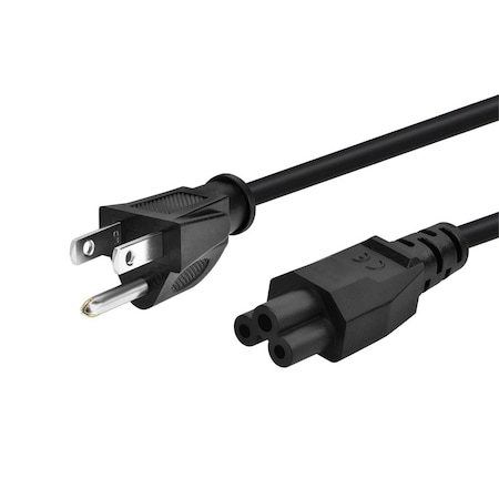 Monoprice Power Strip, Cord, IEC-60320 C5, 5-15P, 15 ft., Black 7690