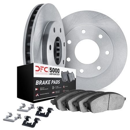 Dynamic Friction Co DFC Brake Rotor with 5000 Brake Pads and Hardware Kit 6512-54167