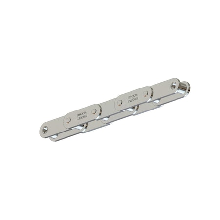 Senqcia Conveyor Series Double Pitch Riveted Standard , 100 ft OAL, 1.5P, .469 Dia x .5 W, 304SS C2060SSR100