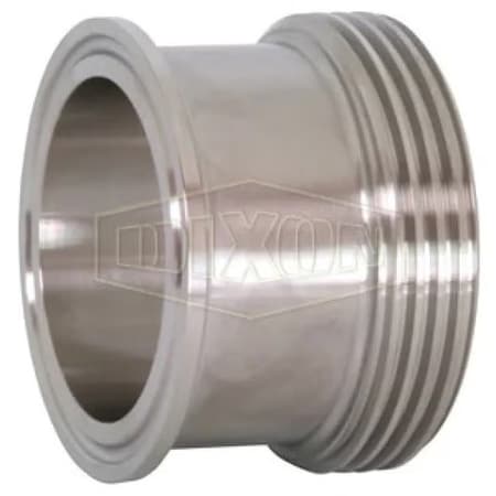 Dixon Clamp Adapter, 1-1/2 in, Clamp x Thread Beveled Seat, 304 SS, Domestic 17MP-15-G150