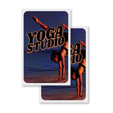 Signmission Yoga Studio, Vinyl Decals Only 24 Inch x 36 Inch, Vinyl Decal, 2PK DSB-2436-2PACK-30442