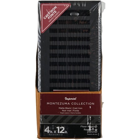 Imperial Montezuma 4'' x 12'' Cast Iron Steel Floor Register RG3478