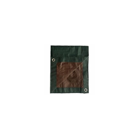 Itm Co. Ltd Storage Tarp Cover, Green/Brown Polyethylene, 16 x 20-Ft. MD-GT-GB-1620
