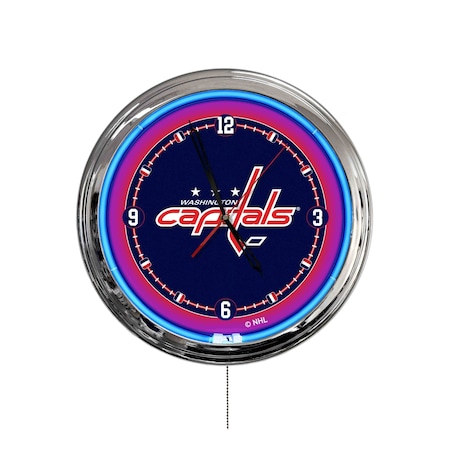 Holland Bar Stool Washington Capitals 16 LED Wall Clock ClkL16