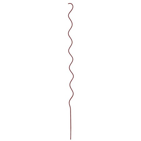 Mat Holding Twisted Garden Stake, 60 in L, Steel, Red, Powder-Coated 901267RD6