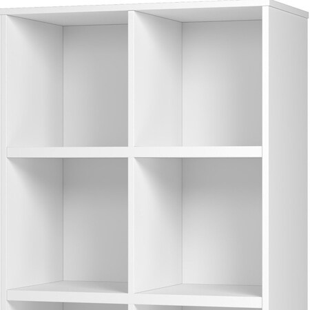 Homeroots 60" White Wood Eight Tier Cube Bookcase 526863