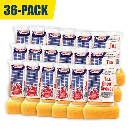 Hydra Grout Sponge, Small 6in x 4in x 2in - 36PK TGS2-36