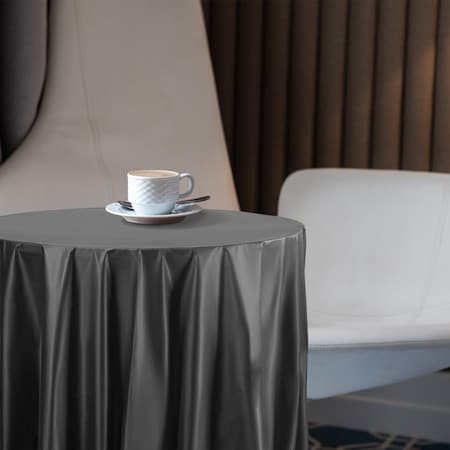 Smarty Had A Party 84 Black Round Disposable Plastic Tablecloths 96 Tablecloths, 96PK 823270-BK-CASE