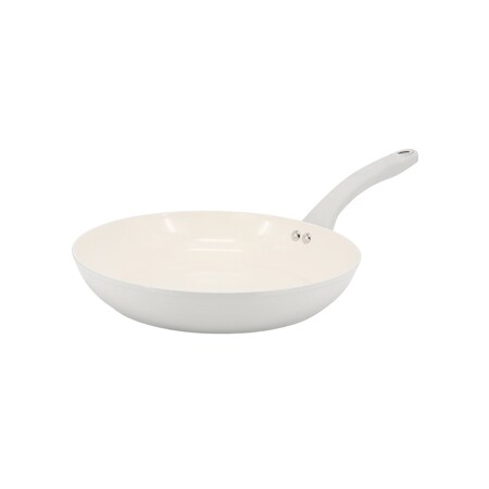 Martha Stewart Everyday Rexford 8 Inch Ceramic Nonstick Aluminum Frying Pan in Linen 141002.01