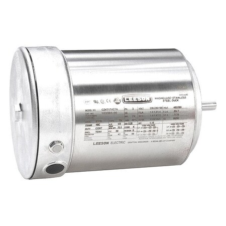 Leeson WashdownMotor, 1/3hp, 48C, 230/460VAC 103393.00