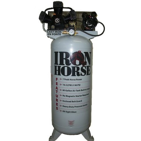 Iron Horse 60 Gallon Stationary Air Compressor IHD7160V1