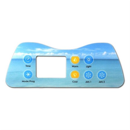 Artesian Spa Digital Deluxe 8 Button Spaside Overlay OP11-0036-77