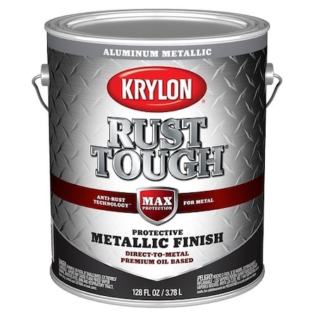 Krylon Rust Tough Oil-Based Gloss Rust Control Enamel, Aluminum, 1 Gal. K09742008