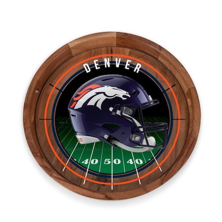 Picnic Time Family Of Brands NFL Denver Broncos - Barista Serving Tray with Glass Insert 907-09-511-104-2