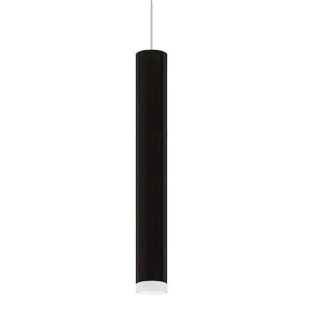 Besa Lighting Cafe 18 Cord Pendant, Black/Frost, Satin Nickel Finish, 1x9W LED 1XT-CAFE18BF-LED-SN