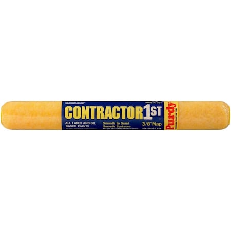 Purdy 18" x 3/8" Nap 144688182 Contractor 1st Roller Cover, Smooth to Semi-Smooth Surface 144670184