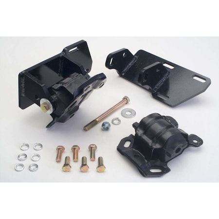 Track Usa 4406 Swap Mount Motor Mount for Small Block Chevy V8 into 4WD S10 with Pads TR3080460