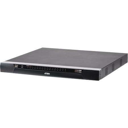 Aten 8 Remote & 1 Local user shared, 32 Port Cat5 FHD IP KVM with Virtual Media and Dual Power KN8032VB