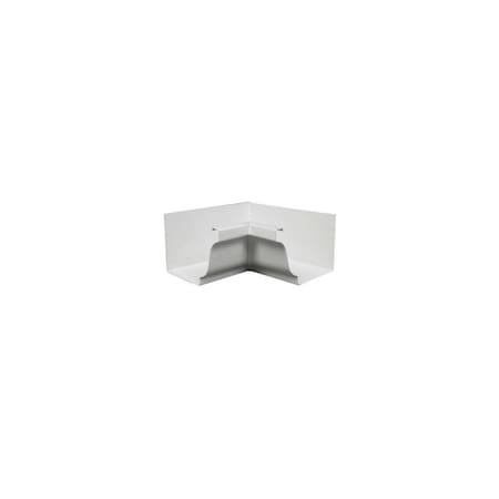 Amerimax Home Products 4 In. Galvanized White Mitre Gutter Inside Corner 19201