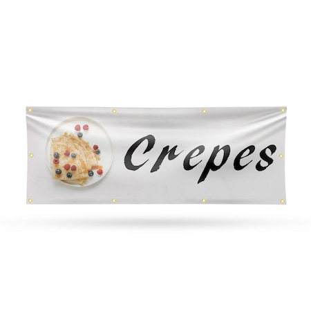 Signmission Crepes, 36 Inch x 96 Inch, Vinyl Banner B-96-30534