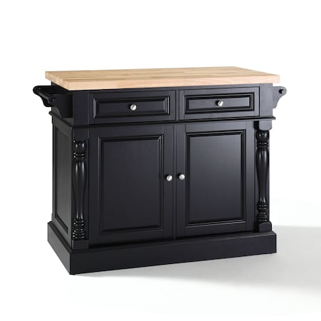 Crosley Oxford Butcher Block Kitchen Island KF30006BK