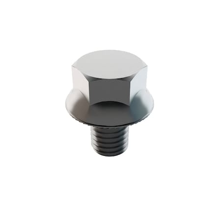 Zoro Select Not Graded, 1/2"-13 Serrated Flange Bolt, Plain Stainless Steel, 3/4 in L, 10 PK 1-SFH-50C-75