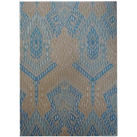 Safavieh 5 x 8 ft. Medium Rectangle Contemporary Wyndham Blue and Ivory Hand Tufted Rug WYD373C-5