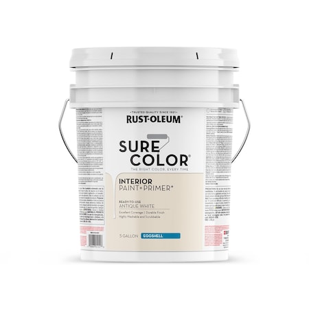 Rust-Oleum Interior Paint, Antique White, 5 gal 398369