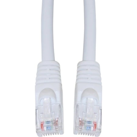 Cable Wholesale Cat5e White Ethernet Patch Cable- Snagless Molded Boot- 7 foot 10X6-09107