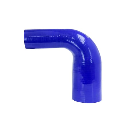 Hps Performance 1 in - 1-1/2 in ID, 4-Ply High Temp Reinforced Silicone 90 Degree Elbow Reducer Coupler Hose, Blue HTSER90-100-150-BLUE