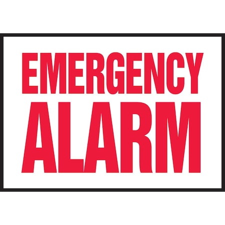 Accuform SAFETY LABEL EMERGENCY ALARM 3 12 in  X LADM539XVE