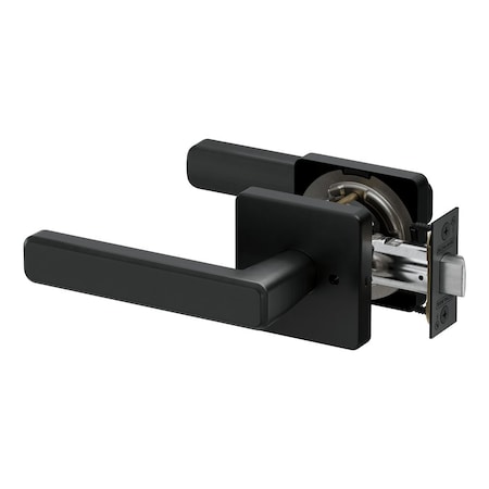 Schlage Grade 2 Bath/Bedroom Privacy Tubular Lock, Non-Keyed, Playa Lever, D Rose, Matte Black Finish PT40 PLAD 622