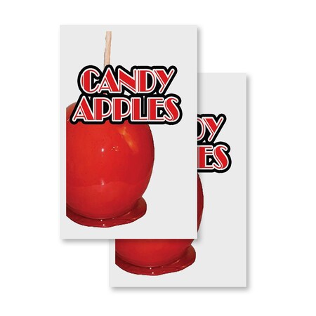 Signmission Candy Apples, Vinyl Decals Only 24 Inch x 36 Inch, Vinyl Decal, 2PK DSB-2436-2PACK-Candy Apples