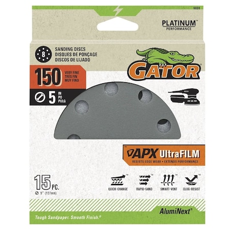 Gator DISC SANDING 8H H&L 150GRT 5IN 9024